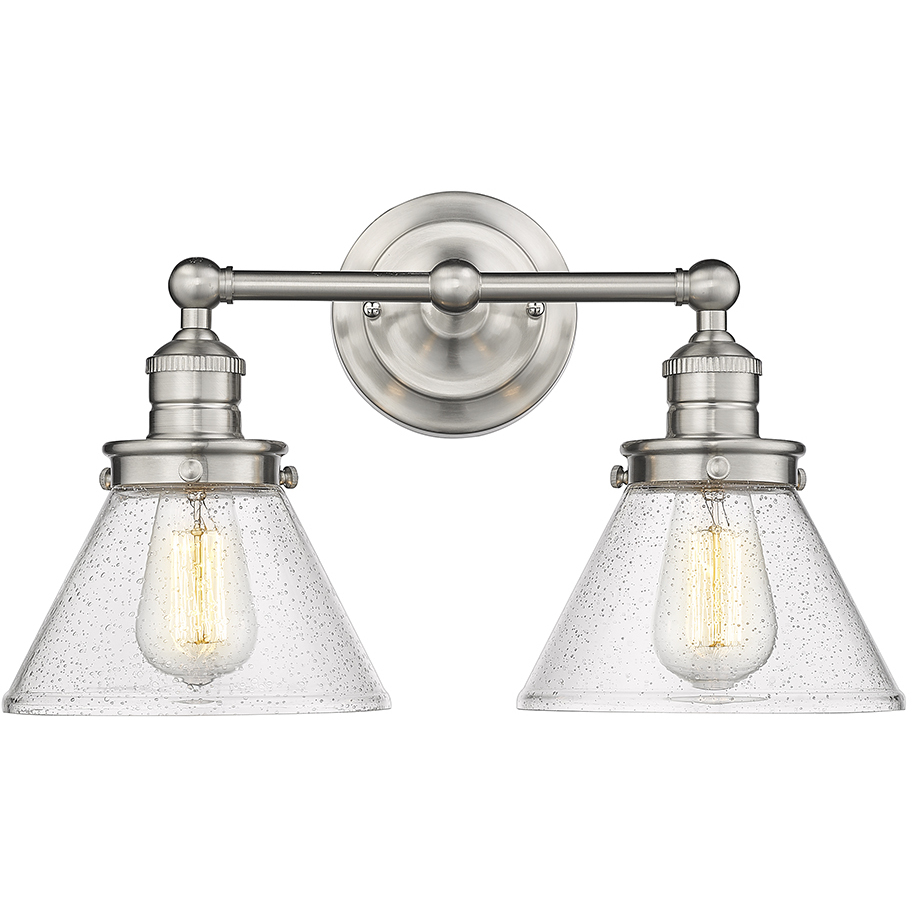 Eyden 2 Light 18.38 inch Brushed Nickel Bathroom Vanity Light Wall Light